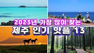 [제주도여행] 여행 에디터 추천 2023년 BEST 제주 명소 13 pick - 비밀의숲 참꼼바위 황우지해안 쇠소깍 오설록 사려니숲 중문해변 세별오름 비자림 새별오름