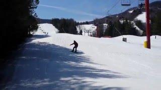 Hunter Mountain  first 180 jump on a Snowboard  . 05.06.15.