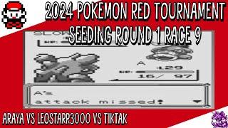 Pokemon Red 2024 Tournament - Round 1 Race 9 - Araya vs Leostarr vs TikTak