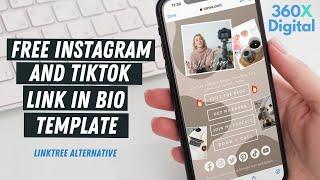 Free Instagram and TikTok Link in Bio Template - Linktree Alternative