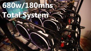 Testing Power Consumption For 6 x RX 580 4gb Mining Rig!