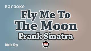 Fly me to the moon Karaoke - Frank Sinatra | Jazz Acoustic with Lyrics | Male Key