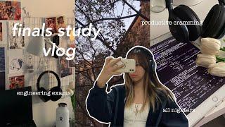 engineering finals week vlog  exam prep, productive cramming + studying, all-nighters