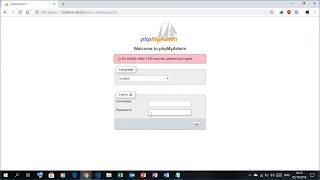 Fix: PhpMyAdmin Version 4 8 3 - No activity within 1440 seconds