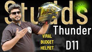 New Viral Studds Thunder D11 Best Budget Helmet in India… amazing  look and safe helmet