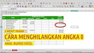 Cara Menghilangkan Angka 0 Hasil Rumus | Excel Tutorial