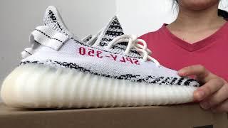 Yeezy Boost 350V2 Zebra Unboxing Review from SneakerShoeBox!!!