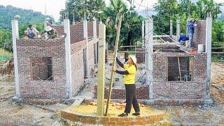 How Long Did It Take The Woman and Everyone To Build a $70,000 House? Build High brick Walls