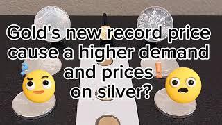 Gold's new record prices causing a higher demand and prices on silver?