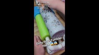 Dirty Pour Tumbler Hack #shorts #epoxy #tumbler  #hack #hacks