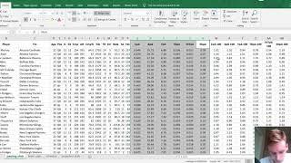 How to Project Player Stats for an Entire Season in Excel