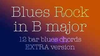 Blues Rock in B major, extra version, 125bpm. 12 bar blues chords. Play along and have fun!