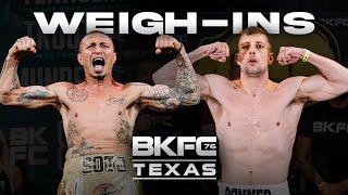 BKFC 76 TEXAS SOTO vs BONNER Weigh-In | LIVE!