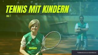 Tennistraining mit Kindern 1 - Training mit @Baschken  Vorhand Rückhand