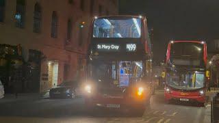 *FAST* Journey on Stagecoach London Route N199 towards Bromley. Enviro400 MMC B5LH 13082 (BL65 OYA)