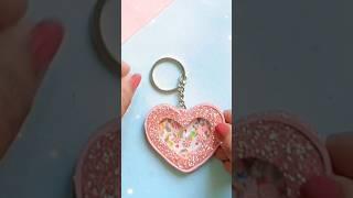 Heart Shaped Shaker Key Chain #DIY #KeyRing #Cute #Handmade #GiftIdea for #Boyfriend