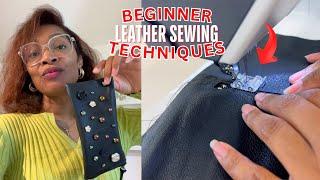 Beginner Leather & Zipper Sewing | Leather Wallet Sew Along + FREE Pattern