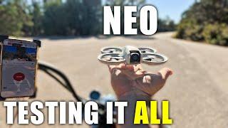 DJI Neo Maiden Flight Test Review - Testing it ALL