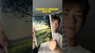 Painting a landscape with me! #acrylicpainting #art #tutorial #process