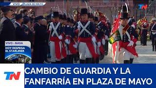 Regimientos de Granaderos, Patricios e Iriarte realizaron el cambio de guardia