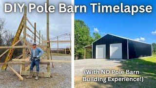 DIY Pole Barn Timelapse: ENTIRE BUILD IN UNDER 10 MINUTES!