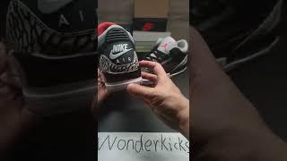 UA Air Jordan 3 Retro Black Cement Unboxing from Wonderkicks