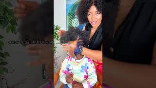 Easy kids hairstyle / natural hair transformation on baby girl