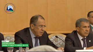 Сергей Лавров на заседании группы Россия – Исламский мир.