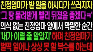 실화사연  친정 엄마가 밭 일을 하시다가 쓰러지자 놀라운 일이 벌어지는데    라디오사연  썰사연 사이다사연 감동사연