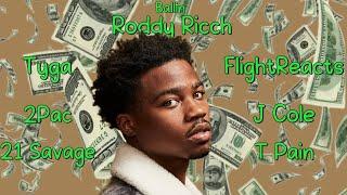 Ballin Remix - Roddy Ricch, Tyga, 2Pac, 21 Savage, FlightReacts, J Cole, T Pain