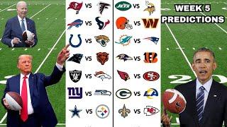 US Presidents Predict Week 5 of the NFL Season