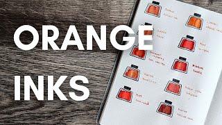 🟠 Swatching Orange Fountain Pen Inks