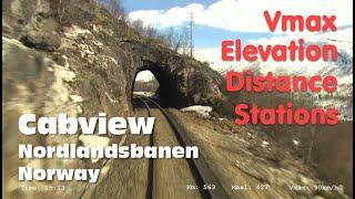 Cabview:  Nordlandsbanen  Trondheim-Bodø, Spring