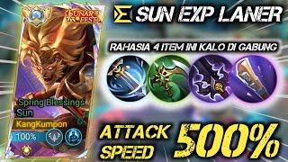 WOW ‼️TRICK RAHASIA SUN ATTACK SPEED MENJADI 500% | BUILD SUN TERSAKIT 2024 | MLBB @MLBBeSports