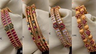 Antique Ruby/ Emerald Stone Bangles  for order whatsapp on 9713255815