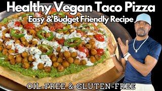 Easy Vegan Taco Pizza Lentil Crust l Budget-Friendly, Gluten-Free, Oil-Free