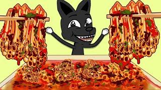 Cartoon Dog Animation Mukbang Complete Edition | Hongos Enoki Picantes | ESP Toons