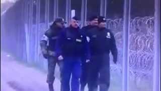 Polish, Czech, Slovak and Hungarian policemen patrol the border in Hungary - V4