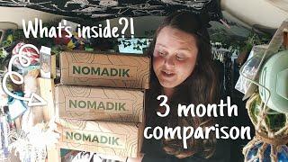 Nomadik Subscription Boxes | Opening and Comparing 3 boxes - Are they worth $30/month?