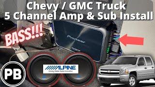 2007 - 2014 GMC / Chevy 5 Channel Amp & Sub Install