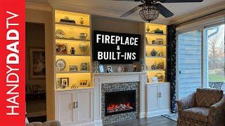 Custom Fireplace with Built-ins from Stock Cabinets!