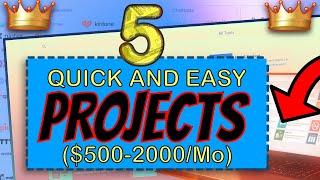 5 Quick and Easy No Code Projects That Will Make You Money ($500–$2000/Month)