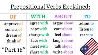 English - Prepositional Verbs Explained