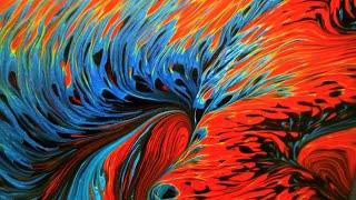 199 Kaleidoscope Vibrant Split Cup Fluid Art Painting