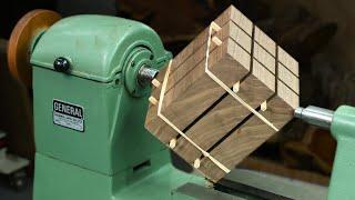 Woodturning a Walnut Cube, Mistakes Were Made...