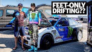 Drifting with No Arms?! Ken Block Rides Along With Armless Driver Bartosz Ostałowski