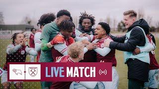 LIVE MATCH  | Derby County U18 v West Ham U18 | U18 Premier League Cup Semi-Final