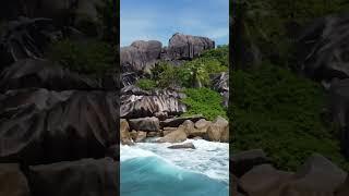 Seychelles Paradise: Stunning Granite Beach Revealed!  #fyp #shorts