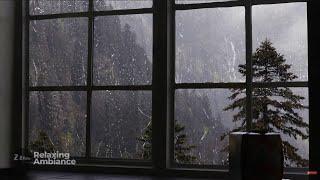 Rain Sound On Window with Thunder SoundsㅣHeavy Rain for Sleep, Study and Relaxation, Meditation