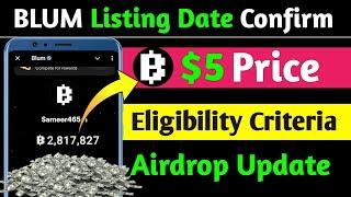 Blum Airdrop Listing Date Confirm || Blum Coin Price Prediction On Binance || Blum Airdrop Withdraw